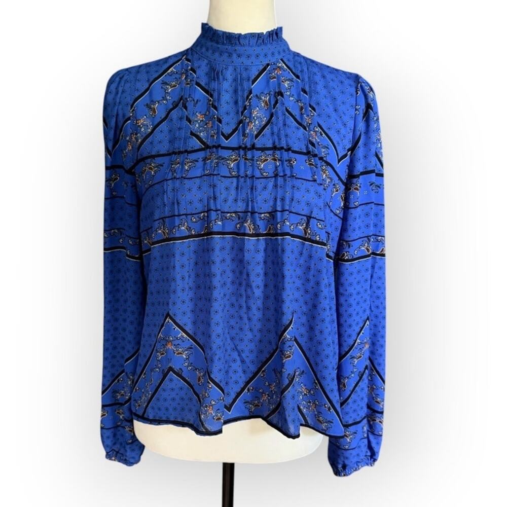 Maison d'Amelie Blue Long Sleeve Top Size S